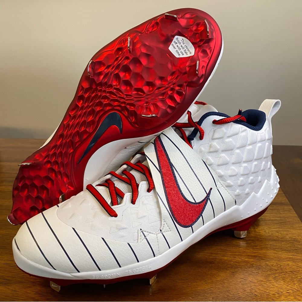 Nike Force Zoom Trout 6 Baseball Cleats Phillies Pinstripe AT3464-106 Men’s 13